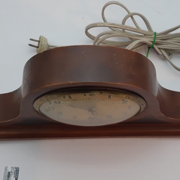 Vintage Windsor Wood Mantle Clock by Smiths of England - Picture 4 of 10